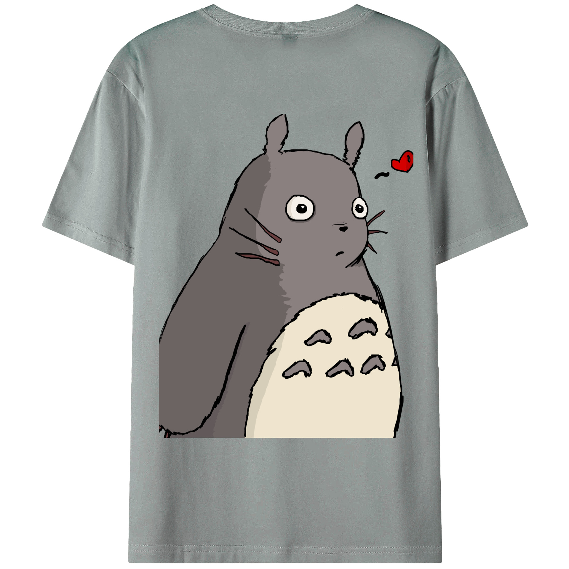 （画像用） となりのトトロ 草壁メイ 草壁サツキ My Neighbor Totoro Satsuki Kusakabe Mei Kusakabe 綿100％ メンズ半袖Tシャツ（バックプリント） 通気性